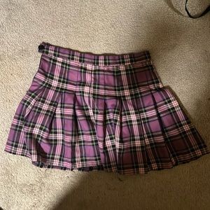 Purple/Pink/Black Skater Skirt